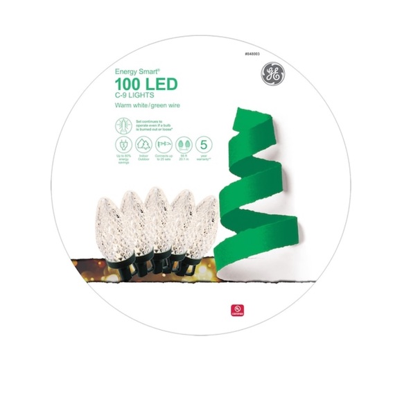 GE Energy Smart 100 LED Lights C9 LED Warm White Christmas Wedding party 66 feet - Picture 9 of 10